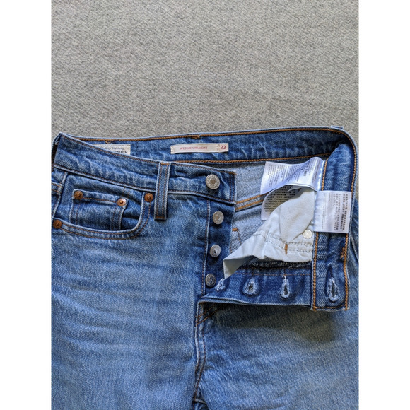Levis Jeans Womens Size 23 Blue Denim Wedgie Straight Button - Picture 3 of 9